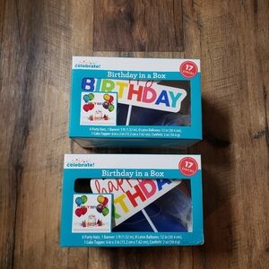 Set Of 2 Birthday in a Box Party Kit - Multicolor